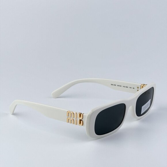 Miu Miu MU08ZS 1425S0 GLIMPSE BRAND NEW Sunglasses White Grey Rectangle  Women main image 5